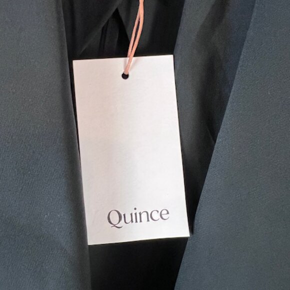 Quince Scuba Single Breasted Convertible Blazer Large Black Modern Workwear - Picture 4 of 9